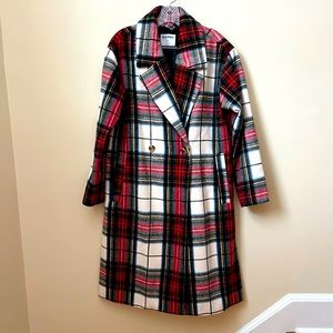 Old Navy Plaid Topcoat